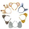 Flying Childhood 6 Pcs Animal Ears Headbands Jungle Animal Safari Headbands Wild One Birthday Decorations Safari Party Favors Photo Booth Props Party Supplies Jungle Theme Decorations view 1
