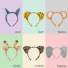 Flying Childhood 6 Pcs Animal Ears Headbands Jungle Animal Safari Headbands Wild One Birthday Decorations Safari Party Favors Photo Booth Props Party Supplies Jungle Theme Decorations view 2
