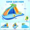 AKEYDIY Inflatable Water Slide & Crocodile Water Bounce House, Blow Up Water Slide Park w/Splash Pool,Climb Wall,Basket-Rim,Water Cannon,Shower Head, Water Inflatables for Kids Backyard 3-12 view 4