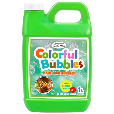 Lulu Home Bubble Concentrated Solution, 1 L/ 33.8 OZ Bubble Refill Solution for Kids Graduation Parties, Bubble Machine, Giant Bubble Wand, Bubble Blower Toys (Grass Green)