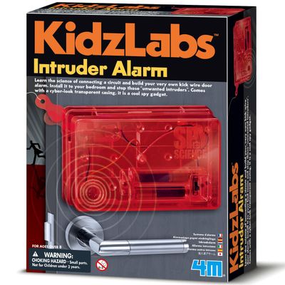 4M Kidzlabs Magnetic Intruder Alarm, Explore How a Magnet Sets Off an Alarm, STEM Toys for Boys and Girls 5+