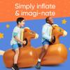 HearthSong Hop 'n Go Inflatable Bouncing Ride-On, 48" L x 20" W x 36" H, Set of 2, Outdoor Play, Ages 5 and Up, Horses view 2