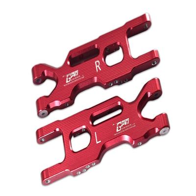 2pc Set Upgrades Aluminum Rear Lower Arms LOSI 1/18 2WD Mini-T 2.0 LOS01015 RC Cars by GPM (red)