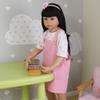 39 inch Lifelike Toddler Reborn Dolls Huge Child Mannequin Full Vinyl Standing Girl Black Long Hair Brown Eyes Realistic Model Ball Jointed Doll 3-4years Old Real Baby Dress Model view 3