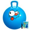U&C Planet Hopper Ball 20 inches Bouncy Ball with Handle for Kids Age 5-9 Hoppity Hop Sit and Bounce Jumping Hopping Toy with Pump and Gift Box Great Gift for Birthday Christmas, Blue view 1