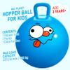 U&C Planet Hopper Ball 20 inches Bouncy Ball with Handle for Kids Age 5-9 Hoppity Hop Sit and Bounce Jumping Hopping Toy with Pump and Gift Box Great Gift for Birthday Christmas, Blue view 2