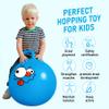 U&C Planet Hopper Ball 20 inches Bouncy Ball with Handle for Kids Age 5-9 Hoppity Hop Sit and Bounce Jumping Hopping Toy with Pump and Gift Box Great Gift for Birthday Christmas, Blue view 4