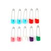 10 Pieces Diaper Pins Baby Safety Pins Plastic Cloth Diaper Pins with Locking Closures Stainless Steel Nappy Pins view 1