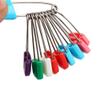 10 Pieces Diaper Pins Baby Safety Pins Plastic Cloth Diaper Pins with Locking Closures Stainless Steel Nappy Pins view 2