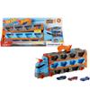 Hot Wheels - Speedway Hauler Storage Carrier with 3 1:64 Scale Cars & Convertible 6-Foot Drag Race Track for Kids 4 to 8 Years Old, Stores 20+ Cars & Connects to Other Playsets, HGH33 view 1