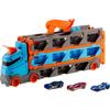 Hot Wheels - Speedway Hauler Storage Carrier with 3 1:64 Scale Cars & Convertible 6-Foot Drag Race Track for Kids 4 to 8 Years Old, Stores 20+ Cars & Connects to Other Playsets, HGH33 view 4