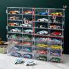 Acrylic Display Case for 1/64 Scale Matchbox Toy Cars - 32 Slots, Clear & Dustproof, 4-Pack Storage Organizer for Toy Car Collection view 2