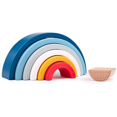 Bigjigs Toys, FSC Certified Rainbow Stacker Arches, Wooden Toys, Wooden Stacking Toys, Montessori Toys, Stacking Toy, Toddler Toys, Baby Toys, Wooden Rainbow Stacker