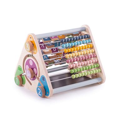 Bigjigs Toys FSC Certified Activity Centre - Eco-Friendly Baby Activity Centres for 12+ Months, Wooden Activity Triangle, Quality Baby Toys & Toddler Activities