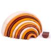Bigjigs Toys Wooden Rainbow Stacker - 11 Piece Natural Wooden Stacking Toy, Charming Nursery Decoration, for Babies and Toddlers 18+ Months view 1