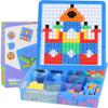 ZOZOPLAY Kids Mosaic Puzzle,490Pcs Building Blocks,Educational Kit with 6 Assembly Drawing,STEM Toys for 3+ Year Old(Small Cube) view 1