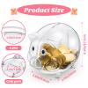 2 Pieces Piggy Bank Plastic Piggy Coin Bank Money Saving Box for Kids Boys Girls Adults (Clear) view 2
