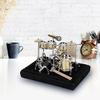 Pssopp Mini Drum Model Gift, Miniature Musical Instrument Drum Set Model Display Drum Kit Model Mini Ornaments Craft for Home Decor Graduation Day Gift view 4