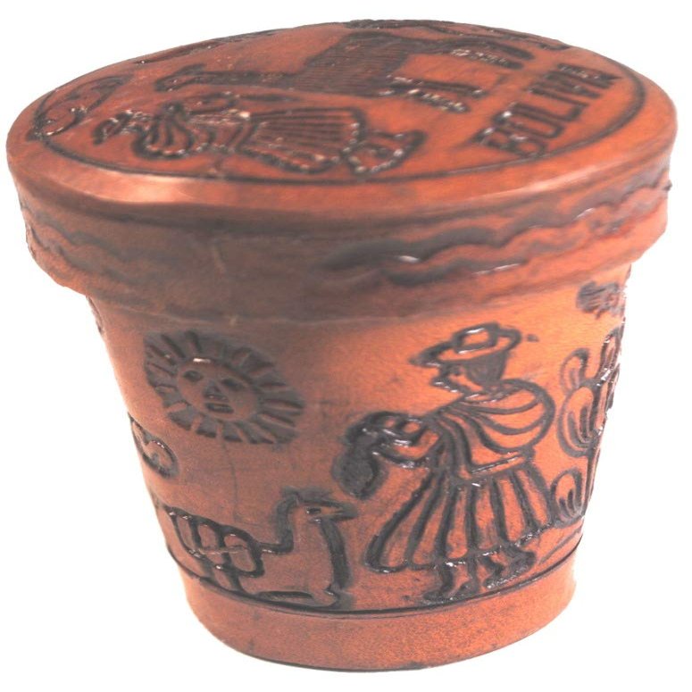 Fair Trade Leather South American Cacho Dice Shaker Holder