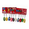 12PCS Nesting Dolls Key Chains Wood Russian Doll Craft Key Rings Charms view 2