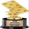 Crown Awards Dominoes Trophy with Engraving, 7" Gold Dominoes Trophy Award On Deluxe Round Base view 1