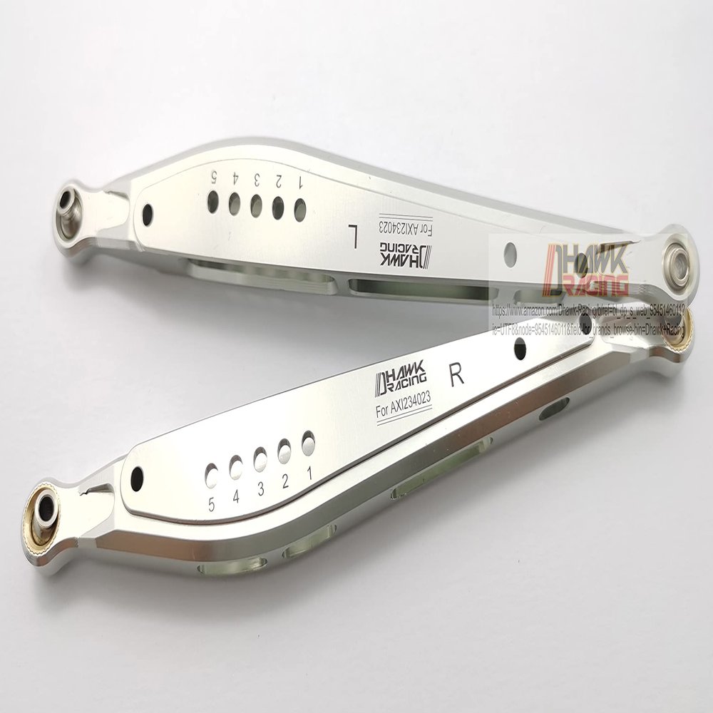 Dhawk Racing CNC Aluminum Rear Trailing Arm 2 for Axial 1/10 RBX10 ryft (Silver)