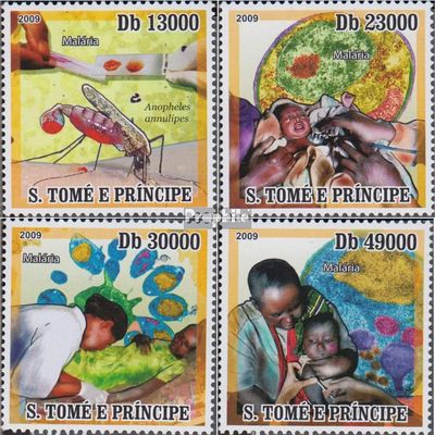 Sao Tome E Principe 4150-4153 (Complete.Issue.) unmounted Mint/Never hinged ** MNH 2009 Fight The Malaria (Stamps for Collectors) Invertebrates Other (Insects, Snails, Bees)