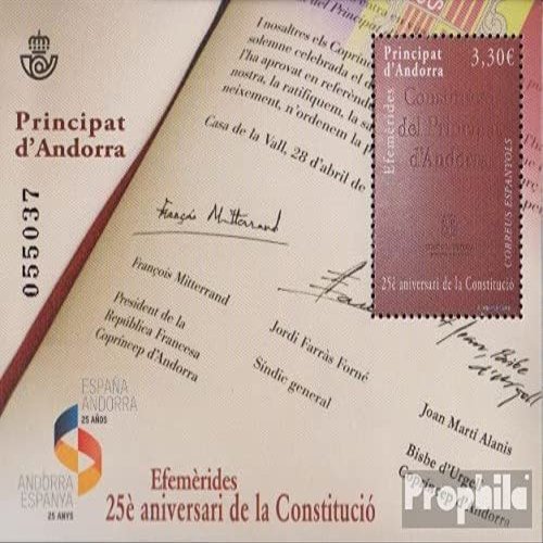 Andorra - Spanish Post block15 (Complete.Issue.) unmounted Mint/Never hinged ** MNH 2018 Constitution (Stamps for Collectors)
