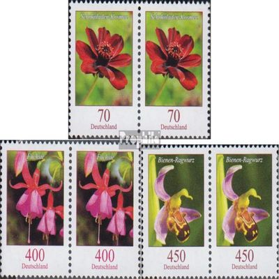 FRD (FR.Germany) 3189wP-3191wP Horizontal Couple (Complete.Issue.) unmounted Mint/Never hinged ** MNH 2015 Postage Stamp: Flowers (Stamps for Collectors) Plants/Mushrooms
