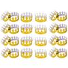 The Dreidel Company 12-Pack Adjustable Gold Foil Crown Birthday Party Paper Crowns, 2 Designs, Party Supplies, Gatherings, & Events (12-Pack) view 1