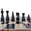 3.1" Russian Poni Mid Century Chess Pieces- Handcrafted Minimalist Staunton Chess Pieces | Unique Chess Set view 2