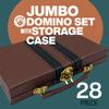 Kicko Premium Classic Domino Set - Jumbo - Double Six - 28 Thick Pieces in Durable Wooden Vegan Leather Box for Boys, Girls, Adults, Kids Party Favors and Game Night Use - Up to 2-4 Players view 2