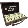 Kicko Premium Classic Domino Set - Jumbo - Double Six - 28 Thick Pieces in Durable Wooden Vegan Leather Box for Boys, Girls, Adults, Kids Party Favors and Game Night Use - Up to 2-4 Players view 4