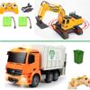 DOUBLE E Remote Control Excavator Toy + Garbage Truck Toy view 1