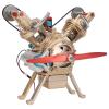 2 Cylinder Engine Assembly Kit Metal Machinery Building Model Set DM14 V2 Metal Engine Build DIY Engine view 4