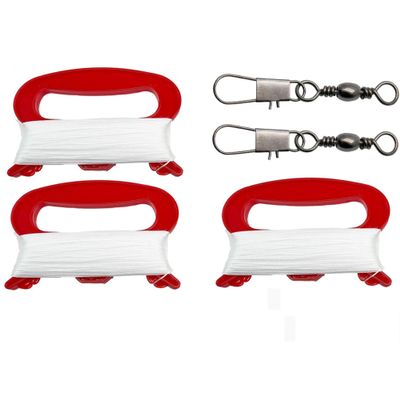 2-Pack 328ft Children Kite Reel Winder Kite Line Kite String Handle Winder Winding Reel Grip Wheel Professional Outdoor Garden Kite Accessories D Shape Blace Winder Handle (4.5 inch) (red)