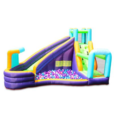 AirMyFun Inflatable Waterslide, Water Bounce House for Wet and Dry, Kids Bouncy House Water Park with Air Blower, Water Spray, Splash Pool, A83021