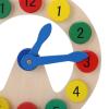 ZJchao Baby Children Wooden Clock, Baby Toddler Toys Teaching Clocks Toy Kids Time Number Teaching Adorable Cartoon Clocks with Numbers Interactive Teaching Clock Toy for Kids view 3