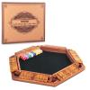 AMEROUS Upgraded 1-6 Players Shut The Box Dice Game, Wooden Board Table Math Game with 16 Dice for Kids Adults, Family Classroom Home Party or Pub view 1