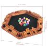 AMEROUS Upgraded 1-6 Players Shut The Box Dice Game, Wooden Board Table Math Game with 16 Dice for Kids Adults, Family Classroom Home Party or Pub view 3