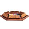 AMEROUS Upgraded 1-6 Players Shut The Box Dice Game, Wooden Board Table Math Game with 16 Dice for Kids Adults, Family Classroom Home Party or Pub view 4