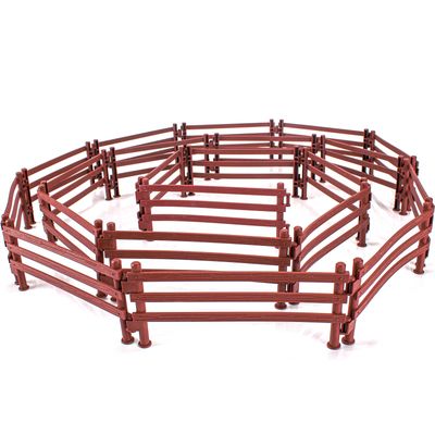 40PCS Corral Fence Toy Accessories Panel Set Farm Corral Fence with Gate Horse Paddock Barn Farm Animals for Toddlers Kids Preschool Educational Gift Sets