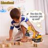 DOUBLE E Remote Control Excavator + RC Remote Control Fire Truck Toys view 4