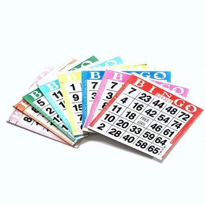 United Novelty 1 on Face Bingo Paper Game Cards- Book of 200 Sheets-Value Pack- Four Colors- Packs of 50