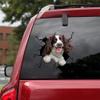 Ocean Gift English Springer Spaniel Car Decals, Dog Car Stickers Pack of 2 - Realistic English Springer Spaniel Stickers for Car Windows, Walls Series 69 Size 8" x 8" view 1