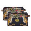 Chinese Tiger Chinoiserie Flower Foldable Storage Basket, Large Collapsible Organizer Storage Bin Cube Toys Storage Boxes with Handles for Bathroom Kids Nursery Closet Storage, 2 Pack view 2