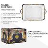 Chinese Tiger Chinoiserie Flower Foldable Storage Basket, Large Collapsible Organizer Storage Bin Cube Toys Storage Boxes with Handles for Bathroom Kids Nursery Closet Storage, 2 Pack view 3