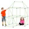 PicassoTiles Glow-in-The-Dark Indoor Outdoor Tunnel Tent Kids Fort Building Kit Playhouse for Boys & Girls Ages 3+ STEM Construction Toy Creative, Imaginative Play, and Problem Solving Skills PTC125G view 1