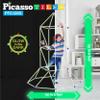 PicassoTiles Glow-in-The-Dark Indoor Outdoor Tunnel Tent Kids Fort Building Kit Playhouse for Boys & Girls Ages 3+ STEM Construction Toy Creative, Imaginative Play, and Problem Solving Skills PTC125G view 2