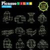 PicassoTiles Glow-in-The-Dark Indoor Outdoor Tunnel Tent Kids Fort Building Kit Playhouse for Boys & Girls Ages 3+ STEM Construction Toy Creative, Imaginative Play, and Problem Solving Skills PTC125G view 4
